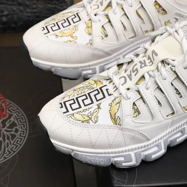 Versace Multicolor Greca Key Motif Sculpted Chunky Sole Lifestyle Sneakers 19