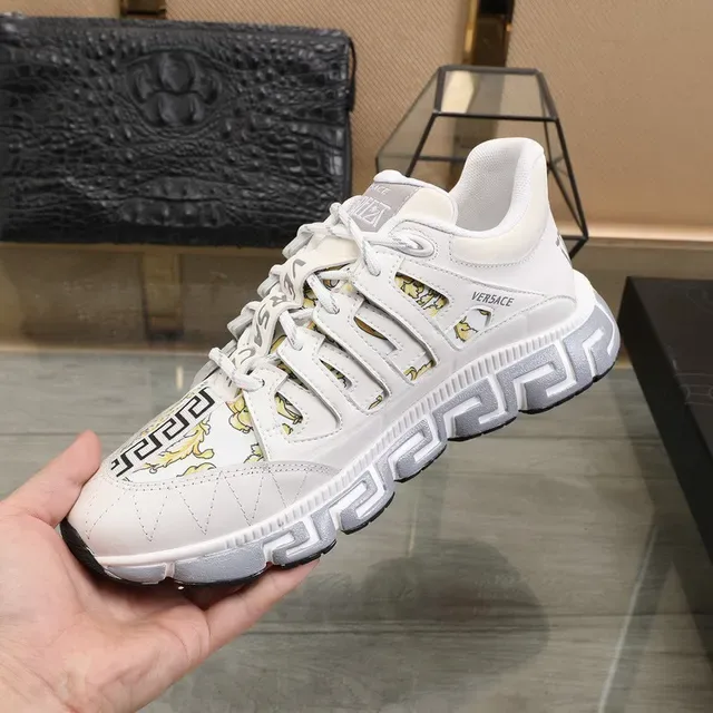 Versace Multicolor Greca Key Motif Sculpted Chunky Sole Lifestyle Sneakers 20