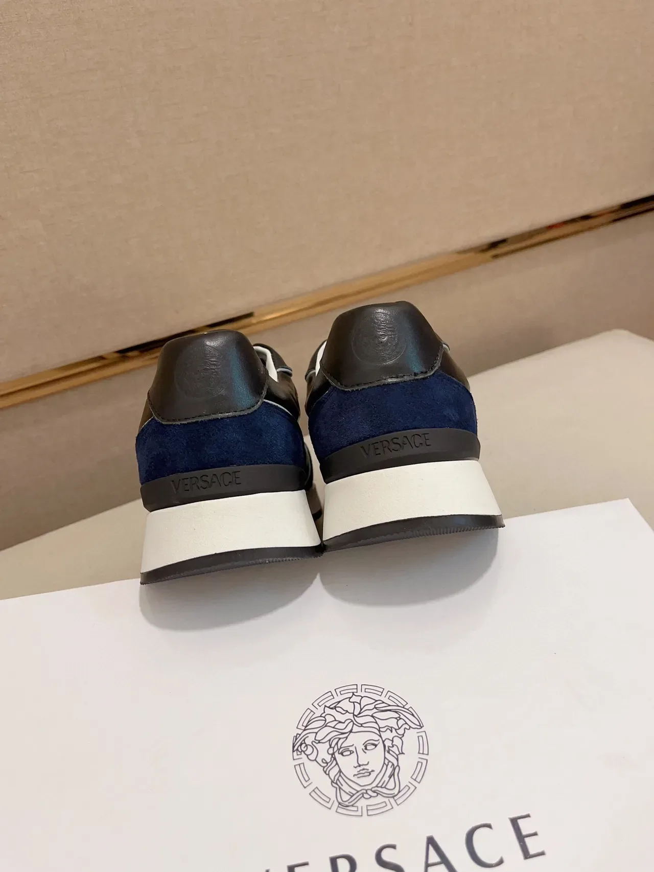 Versace Odissea Embroidered Navy and Black Lifestyle Sneakers 8