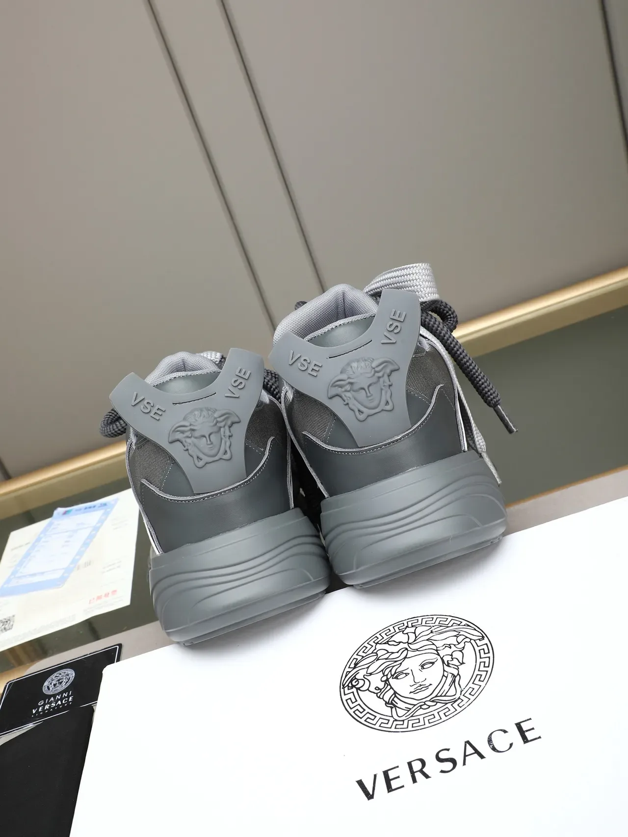 Versace Odissea Gray and White Lifestyle Sneakers 3
