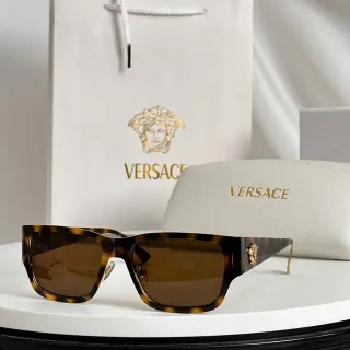 Versace Odissea Tortoiseshell Rectangular Sunglasses