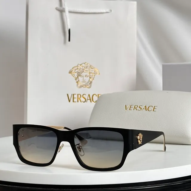 Versace Odissea Tortoiseshell Rectangular Sunglasses 7