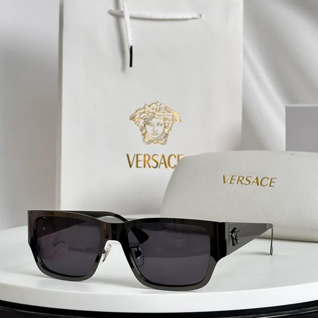 Versace Odissea Tortoiseshell Rectangular Sunglasses 9