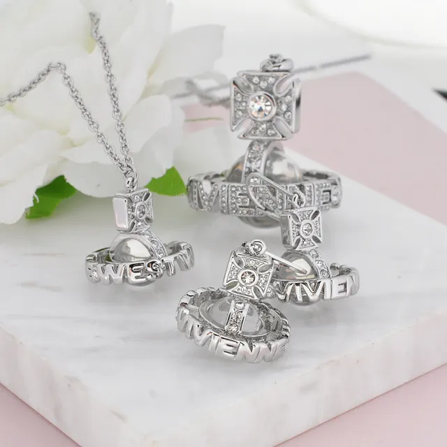 Vivienne Westwood pendentif orb classique Silver-Tone collier 3