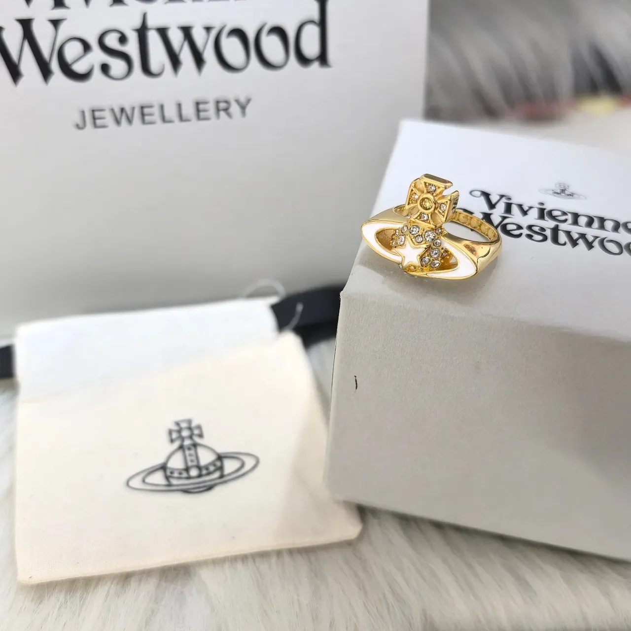 Vivienne Westwood Orb Gold Pink Metal Enamel Earrings 4