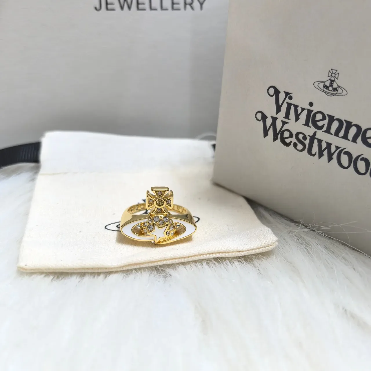 Vivienne Westwood Orb Gold Pink Metal Enamel Earrings 5