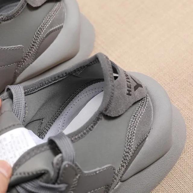 Y-3 Gray Monochromatic Suede Upper Chunky Sneakers 2