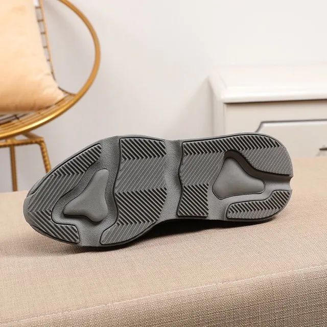 Y-3 Gray Monochromatic Suede Upper Chunky Sneakers 6