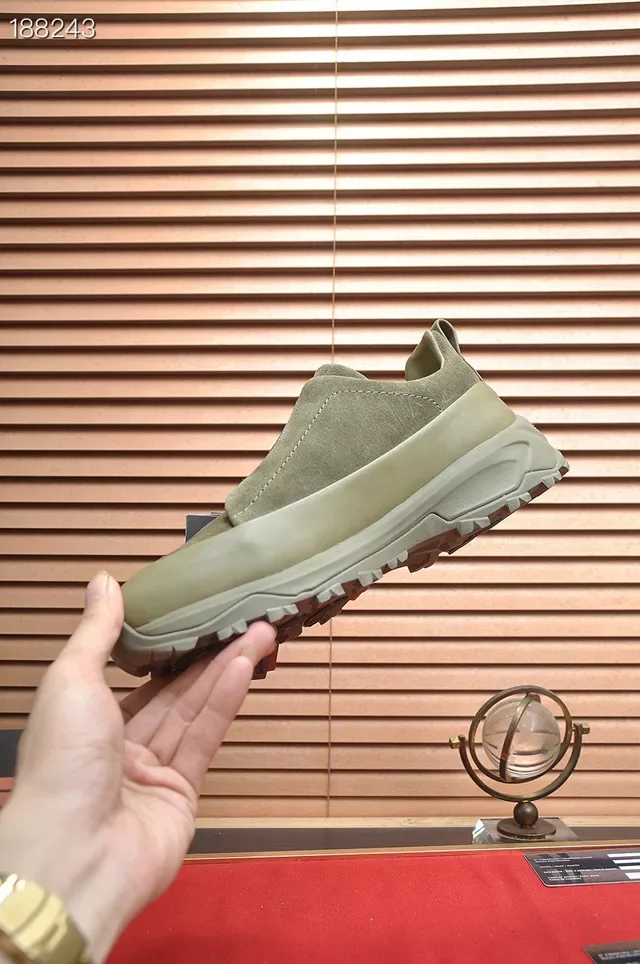 Zegna Daim Olive Sans Lacets Slip-On 7