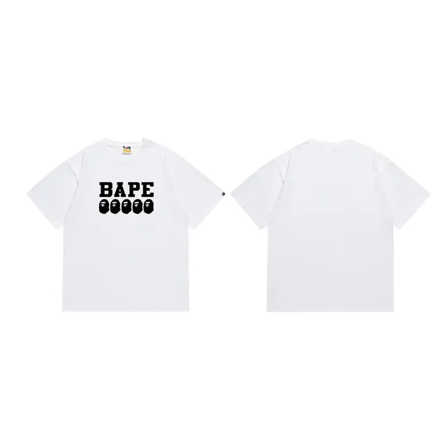 A Bathing Ape BAPE Four Ape Heads Graphic Black T-Shirt 4