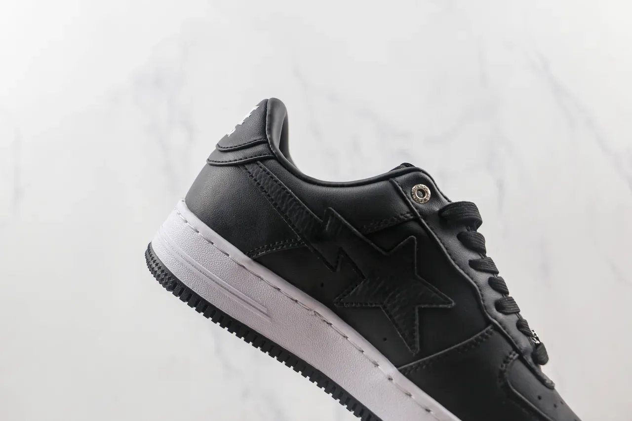 A Bathing Ape BAPE STA Black and White Lifestyle Sneakers 5