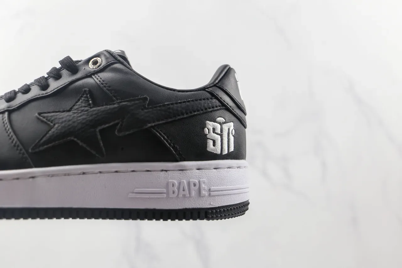 A Bathing Ape BAPE STA Black and White Lifestyle Sneakers 7