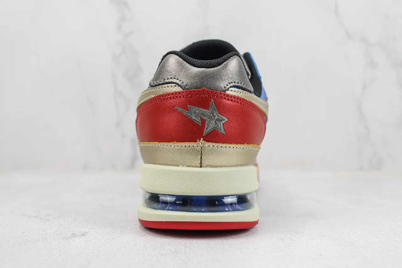 A Bathing Ape BAPE STA Star Lightning Blue Red Gold Lifestyle Sneakers 9