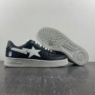 A Bathing Ape BAPE STA Star Logo Black Gray Lifestyle Sneakers