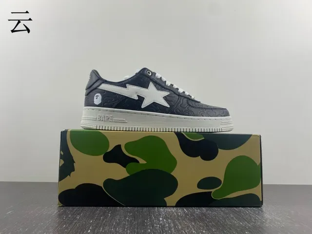 A Bathing Ape BAPE STA Logo Étoile Chaussures Lifestyle Noir et Gris 3