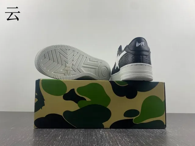 A Bathing Ape BAPE STA Logo Étoile Chaussures Lifestyle Noir et Gris 4