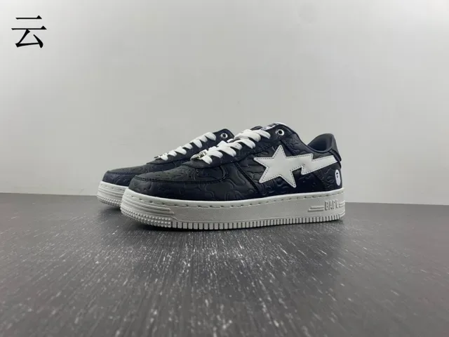 A Bathing Ape BAPE STA Logo Étoile Chaussures Lifestyle Noir et Gris 5