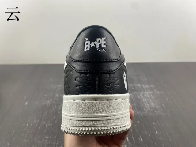 A Bathing Ape BAPE STA Logo Étoile Chaussures Lifestyle Noir et Gris 6