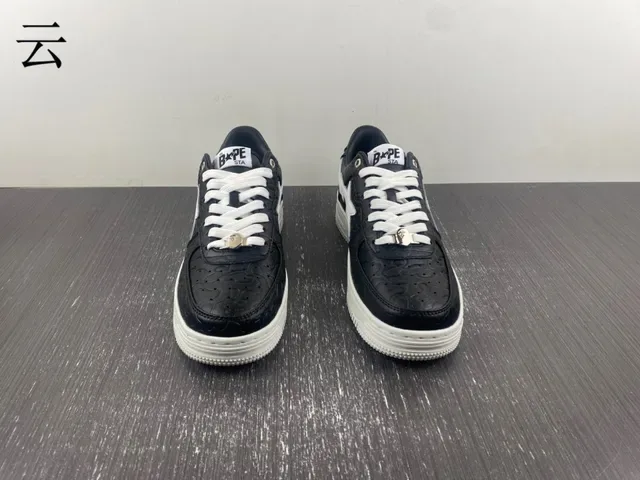 A Bathing Ape BAPE STA Logo Étoile Chaussures Lifestyle Noir et Gris 13