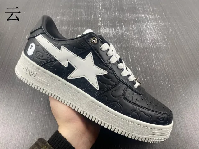 A Bathing Ape BAPE STA Logo Étoile Chaussures Lifestyle Noir et Gris 16