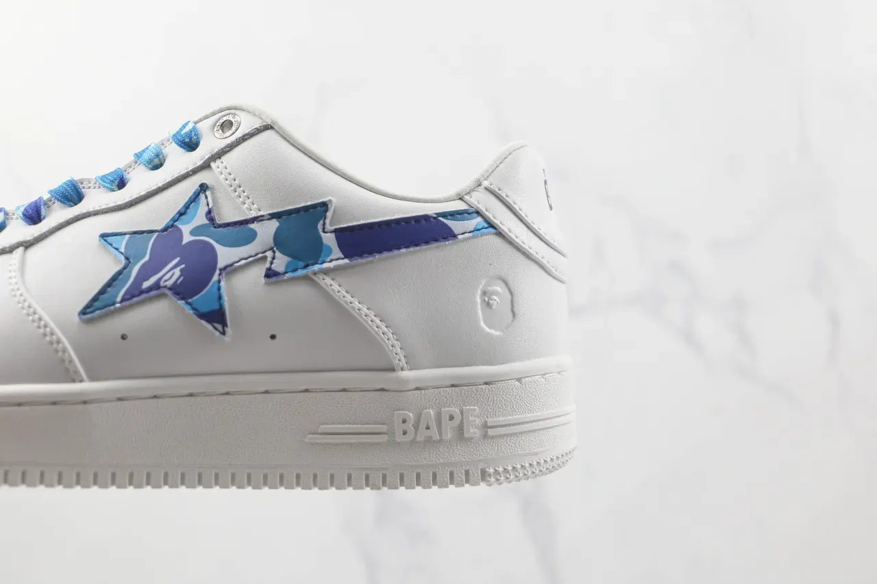 A Bathing Ape BAPE STA Branco Azul Roxo ABC Camo Tubarão Tênis lifestyle 7