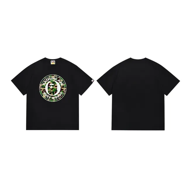 A Bathing Ape Black Pink Graphic-Print Crew-Neck T-Shirt 3