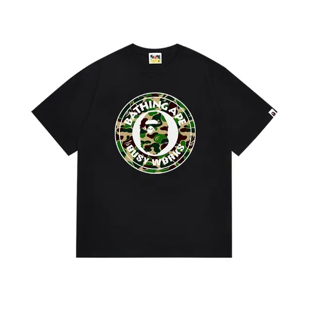 A Bathing Ape Black Pink Graphic-Print Crew-Neck T-Shirt 6