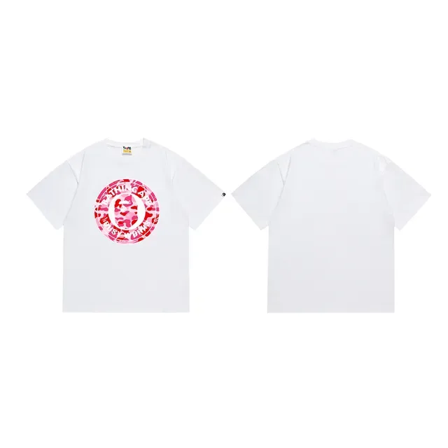 A Bathing Ape Black Pink Graphic-Print Crew-Neck T-Shirt 13