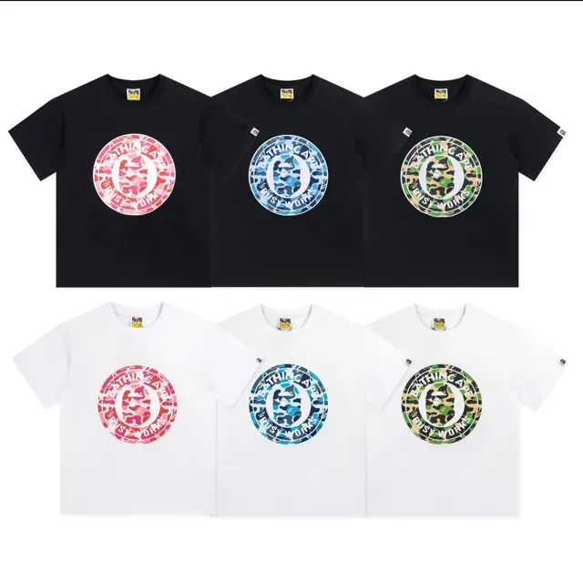 A Bathing Ape Black Pink Graphic-Print Crew-Neck T-Shirt 16