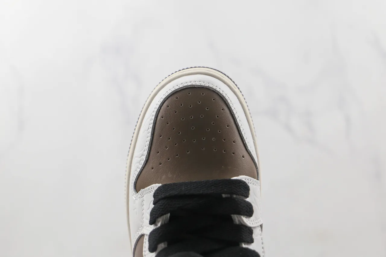 A Bathing Ape White Brown Low-Top Layered Leather/synthetic Upper Skateboard Shoes 6