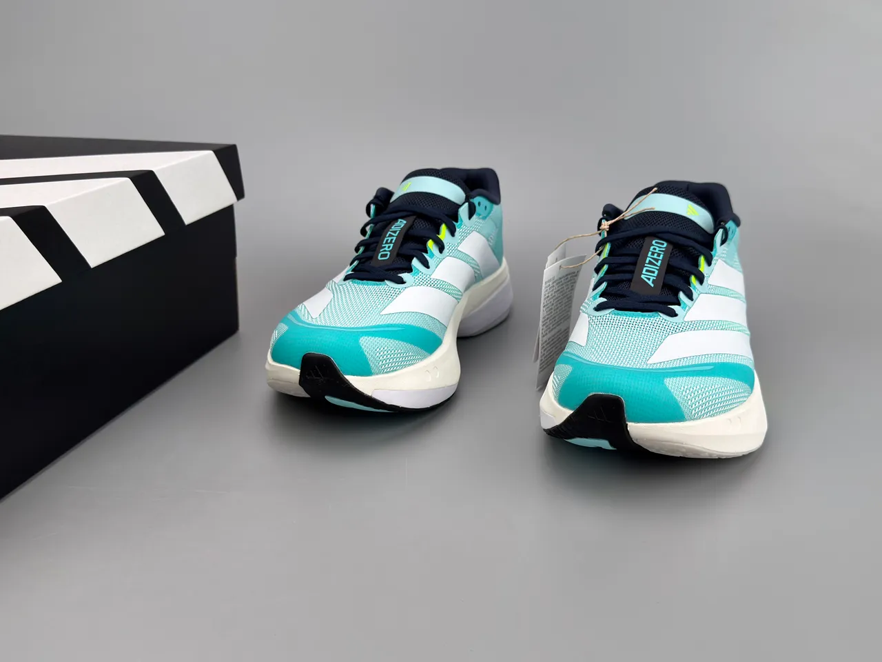 Adidas Adizero Adios Pro 3 Teal White Neon Yellow Running Shoes 3