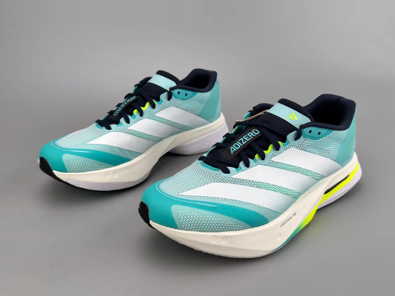 Adidas Adizero Adios Pro 3 Teal White Neon Yellow Running Shoes 9