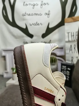 Adidas Beige Burgundy Low-Top Cupsole Lifestyle Sneakers 4