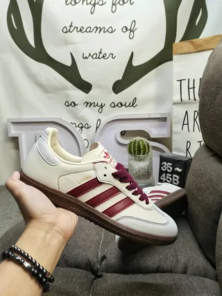 Adidas Beige Burgundy Low-Top Cupsole Lifestyle Sneakers 6