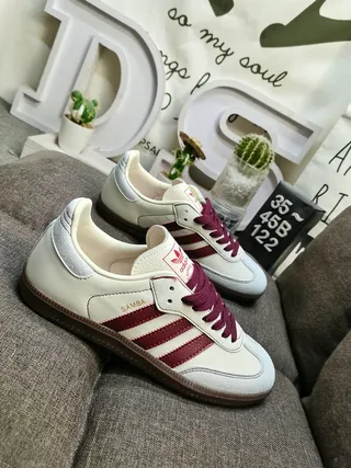 Adidas Beige Burgundy Low-Top Cupsole Lifestyle Sneakers 9
