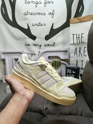 Adidas Beige Pink Low-Top Padded Collar Lifestyle Sneakers 5