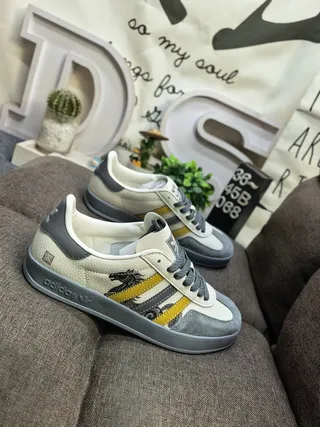 Adidas Beige Red Low-Top Textile Upper Lifestyle Sneakers 9
