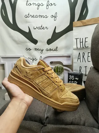 Adidas Beige Suede Upper Perforated 3-Stripes Lifestyle Sneakers 5