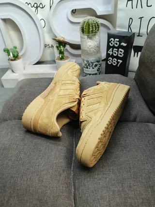Adidas Beige Suede Upper Perforated 3-Stripes Lifestyle Sneakers 6