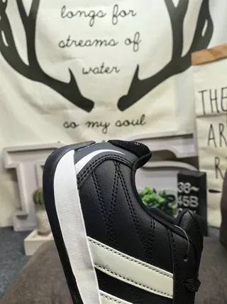 Adidas Black and White Three-Stripe Lifestyle Sneakers 3