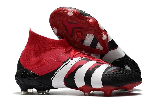 Adidas Noir Vert Haut-Coupé Col Chaussant Asymétrique Couverture de Lacets Sol Ferme Chaussures de Football 10
