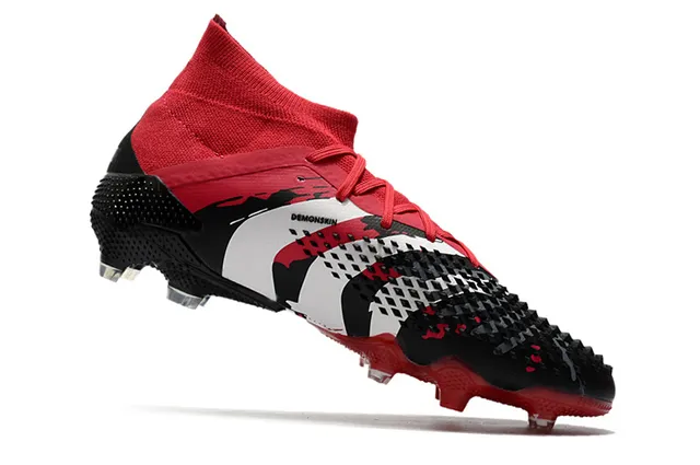 Adidas Noir Vert Haut-Coupé Col Chaussant Asymétrique Couverture de Lacets Sol Ferme Chaussures de Football 18