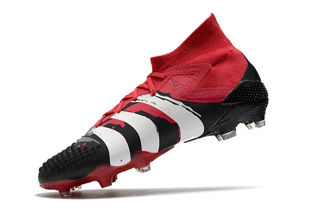 Adidas Noir Vert Haut-Coupé Col Chaussant Asymétrique Couverture de Lacets Sol Ferme Chaussures de Football 19