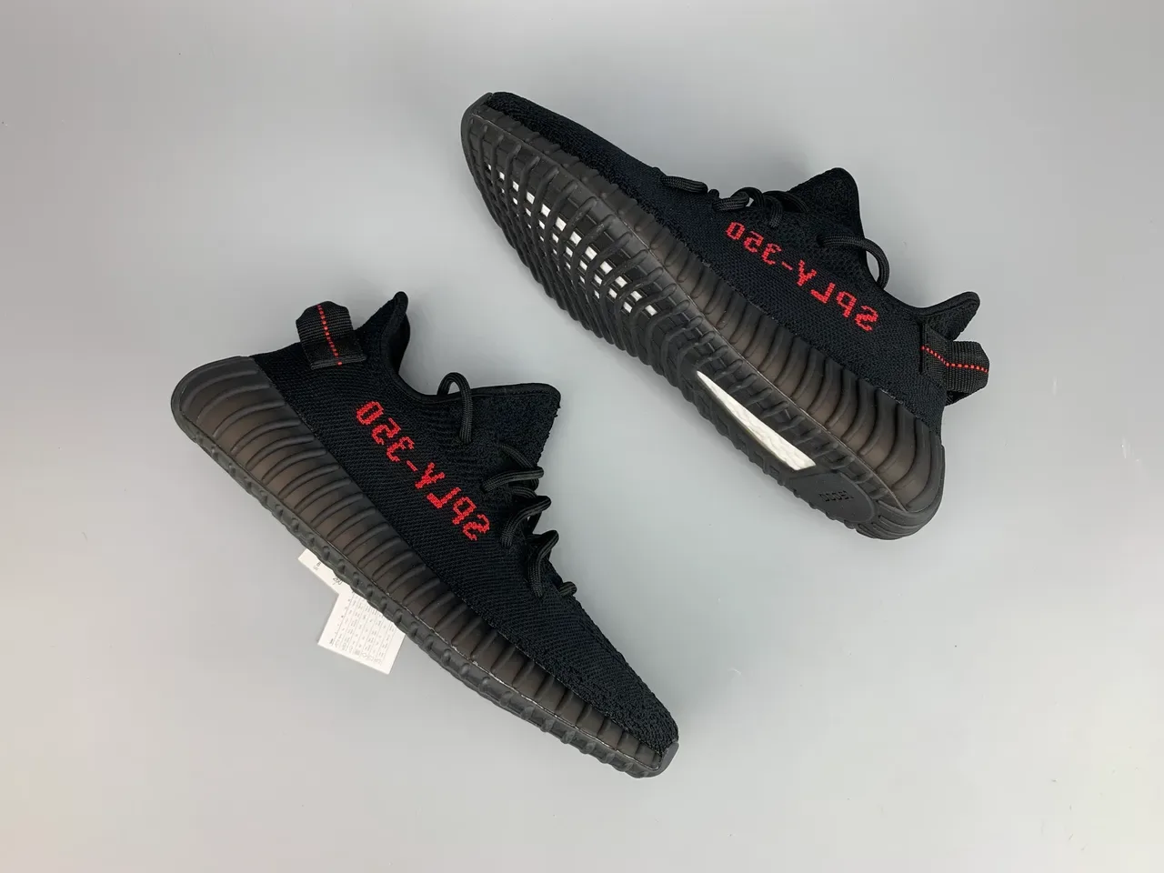 Adidas Black Red Knit Upper Ribbed Translucent Sole Lifestyle Sneakers 7