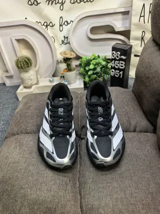 Adidas Black Silver Low-Top Striped Upper Lifestyle Sneakers 10