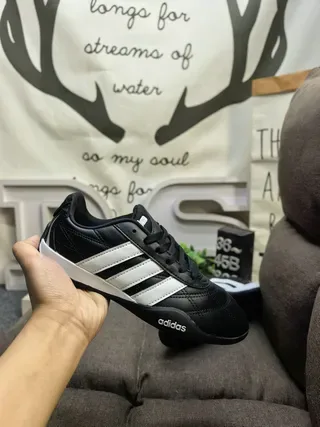 Adidas Black White Low-Top Quilted Toe Sneakers 5