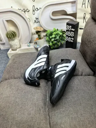 Adidas Black White Low-Top Quilted Toe Sneakers 6