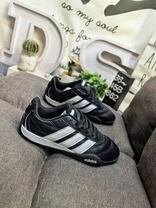 Adidas Black White Low-Top Quilted Toe Sneakers 9