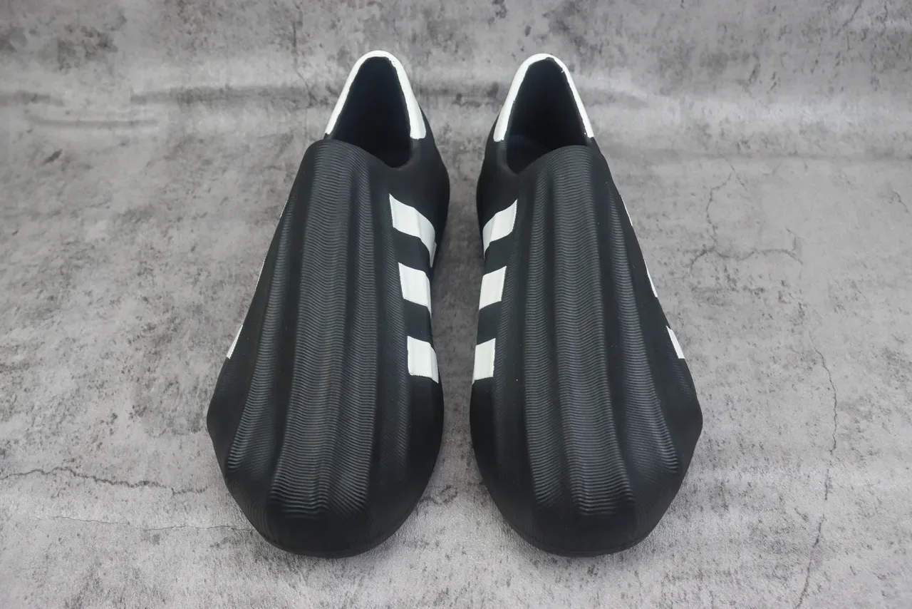 Adidas Black White Slip-On Molded Sole Sneakers 2