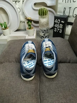Adidas Blue Gray Denim Upper Three-Stripe Side Panel Lifestyle Sneakers 8